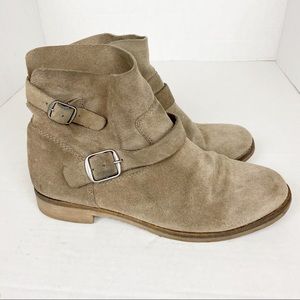 Lucky Brand Galvann suede buckle ankle boots